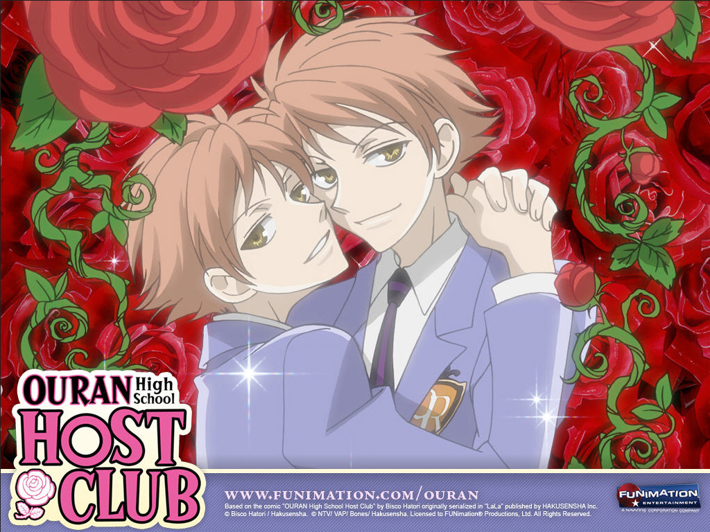 Two of the host club members are twin, and totally play up the "forbidden love" between them, living out many of the patrons' fantasies.
