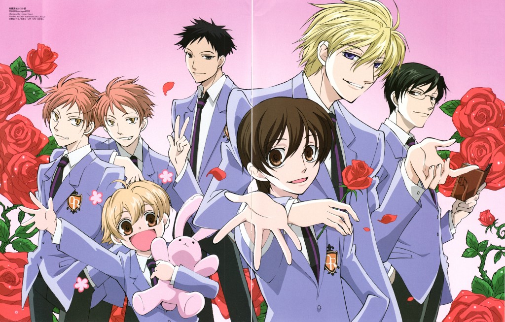 Haruhi and the host club. 