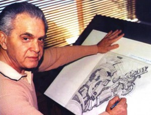 Jack Kirby at work.