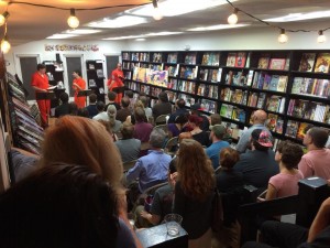 A gallery reading of a Batman-themed play is one of the many popular events the shop has put on.