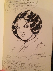 Princess Leia Sketch by Amanda Conner -Mara Wood Collection