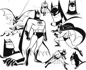 Some of Bruce Timm's original designs for Batman: The Animated Series