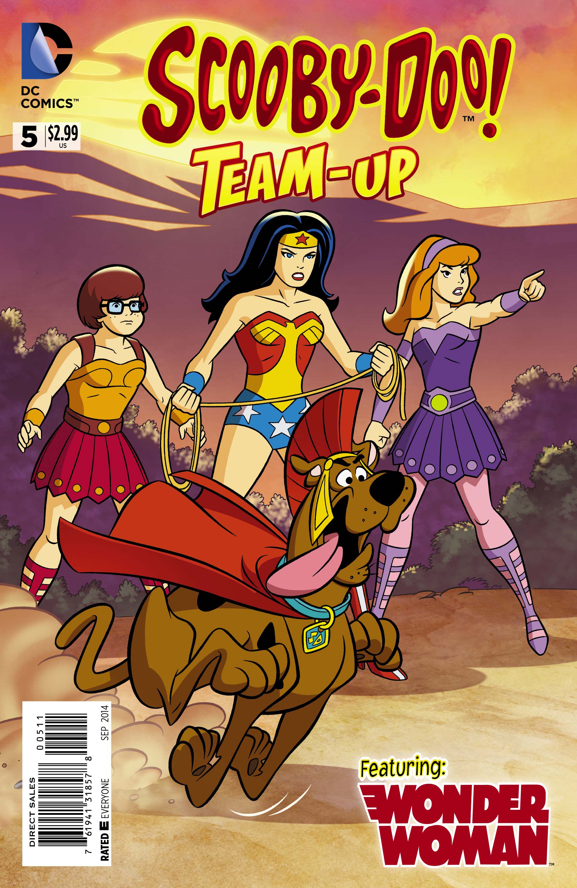 The gang teams up with Wonder Woman in Scooby Doo Team Up #9