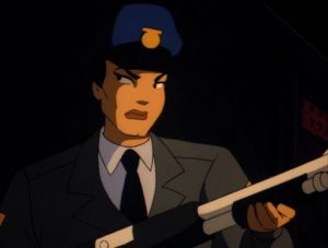 Officer Renee Montoya stands as the main protagonist of P.O.V.
